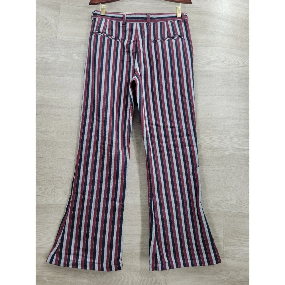 Madcap England Men's 32R Hendrix Stripe Flared Trousers Bell Bottom Retro 60s